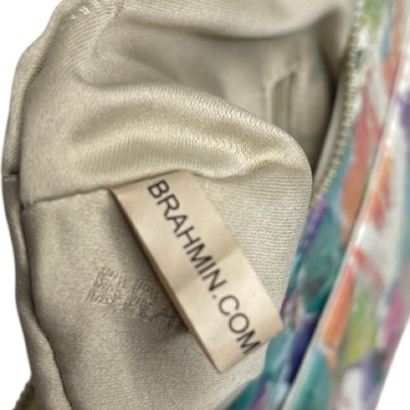 Brahmin Esme Daylily Multicolor Croc-Embossed Shoulder Bag - Picture 6 of 7